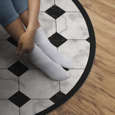 Runder pvc teppich Mode Marmor Design Fliesen