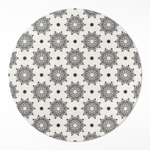 Runder vinyl teppich Kleine Mandalas orientalisches muster boho