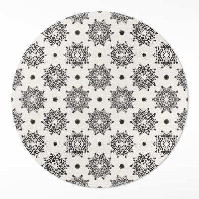 Runder vinyl teppich Kleine Mandalas orientalisches muster boho