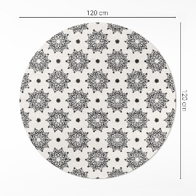 Runder vinyl teppich Kleine Mandalas orientalisches muster boho