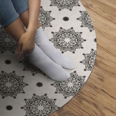 Runder vinyl teppich Kleine Mandalas orientalisches muster boho