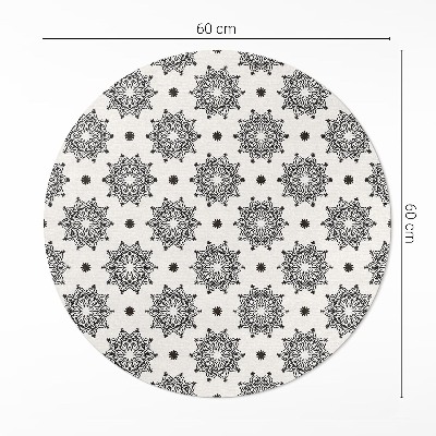 Runder vinyl teppich Kleine Mandalas orientalisches muster boho