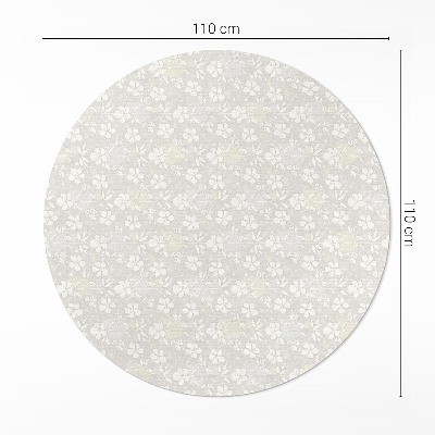 Runder vinyl teppich läufer Zartes Feld Wiese kleine Blumen Boho
