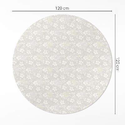 Runder vinyl teppich läufer Zartes Feld Wiese kleine Blumen Boho