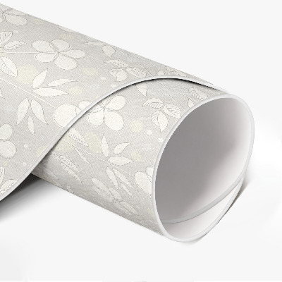 Runder vinyl teppich läufer Zartes Feld Wiese kleine Blumen Boho