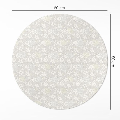 Runder vinyl teppich läufer Zartes Feld Wiese kleine Blumen Boho