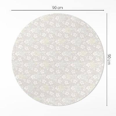 Runder vinyl teppich läufer Zartes Feld Wiese kleine Blumen Boho
