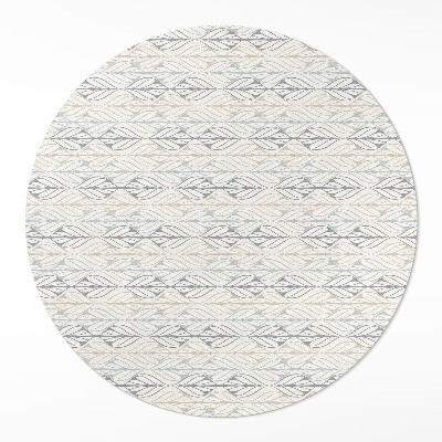 Runder teppich pvc Regelmäßige Blätter orientalisches Muster boho