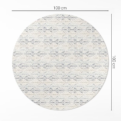 Runder teppich pvc Regelmäßige Blätter orientalisches Muster boho