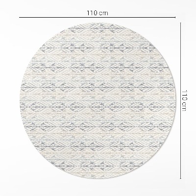 Runder teppich pvc Regelmäßige Blätter orientalisches Muster boho