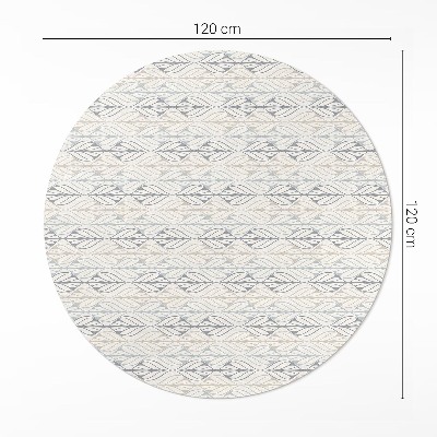 Runder teppich pvc Regelmäßige Blätter orientalisches Muster boho
