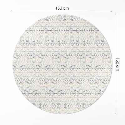 Runder teppich pvc Regelmäßige Blätter orientalisches Muster boho