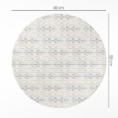 Runder teppich pvc Regelmäßige Blätter orientalisches Muster boho