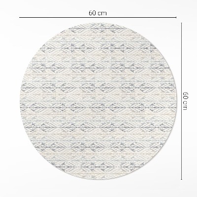 Runder teppich pvc Regelmäßige Blätter orientalisches Muster boho