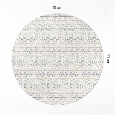 Runder teppich pvc Regelmäßige Blätter orientalisches Muster boho
