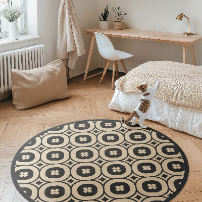 Runder teppich auf pvc Geometrische Muster fliesen