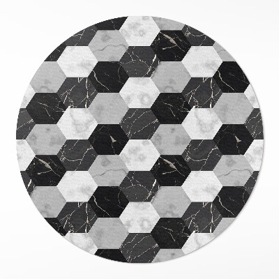 Runder teppich pvc Stein mosaik marmor
