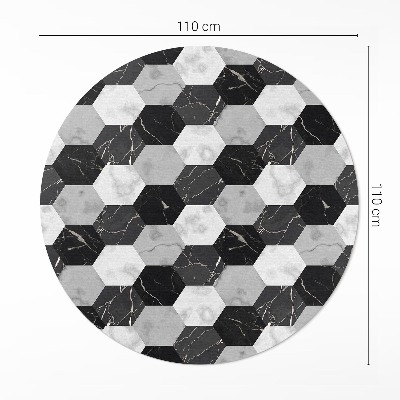 Runder teppich pvc Stein mosaik marmor