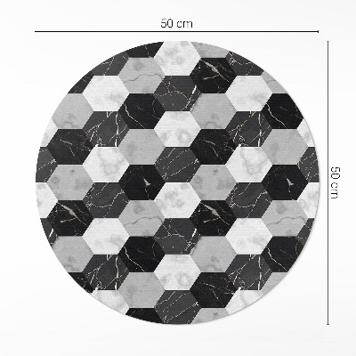 Runder teppich pvc Stein mosaik marmor