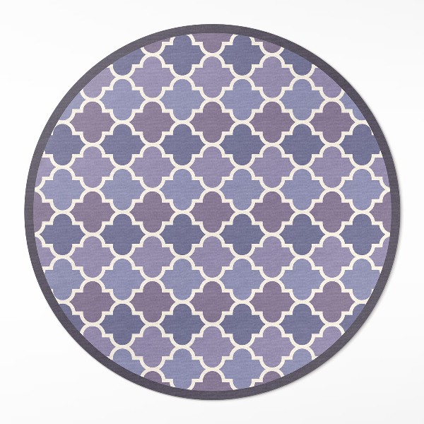 Runder teppich auf pvc Stilvolle Fliese elegantes Mosaik