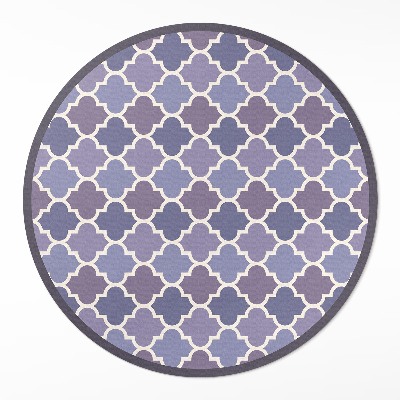 Runder teppich auf pvc Stilvolle Fliese elegantes Mosaik