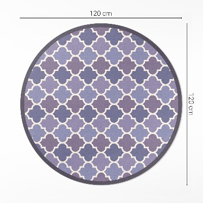 Runder teppich auf pvc Stilvolle Fliese elegantes Mosaik