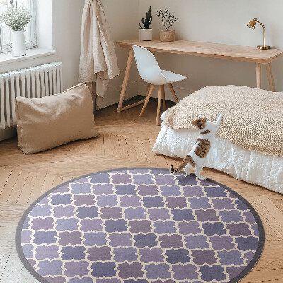 Runder teppich auf pvc Stilvolle Fliese elegantes Mosaik