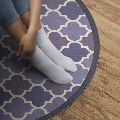 Runder teppich auf pvc Stilvolle Fliese elegantes Mosaik