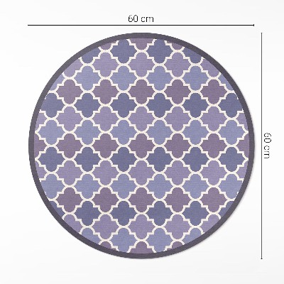 Runder teppich auf pvc Stilvolle Fliese elegantes Mosaik