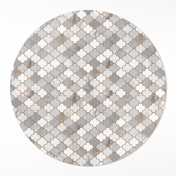 Runder vinyl teppich Mode Stein Mosaik stilvolle Fliese
