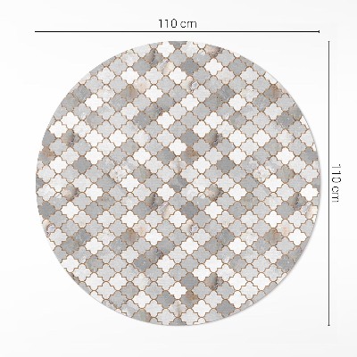 Runder vinyl teppich Mode Stein Mosaik stilvolle Fliese
