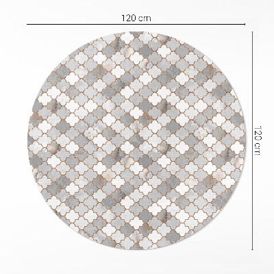 Runder vinyl teppich Mode Stein Mosaik stilvolle Fliese