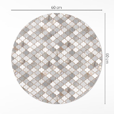Runder vinyl teppich Mode Stein Mosaik stilvolle Fliese