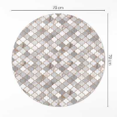 Runder vinyl teppich Mode Stein Mosaik stilvolle Fliese