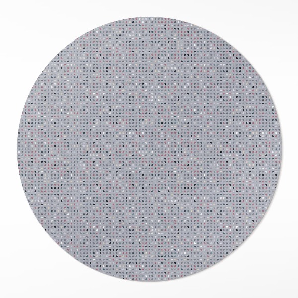 Runder vinyl teppich läufer Bunte Punkte Details retro
