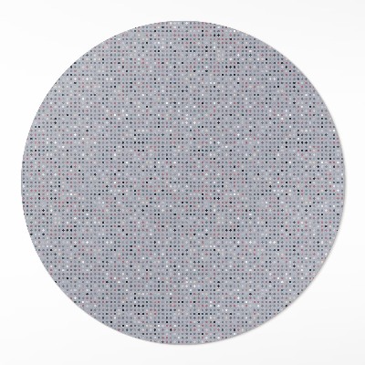 Runder vinyl teppich läufer Bunte Punkte Details retro