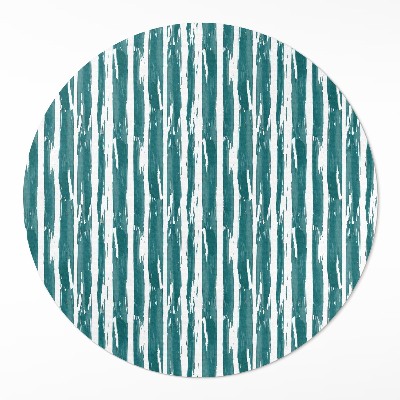 Runder vinyl teppich Abstraktes Muster gemalte Linien