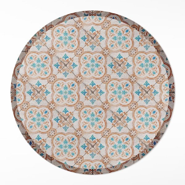 Runder vinyl teppich läufer Antike Muster schönes Mosaik
