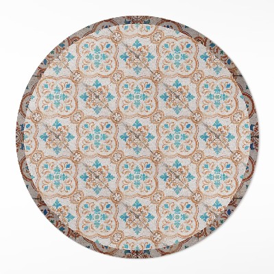 Runder vinyl teppich läufer Antike Muster schönes Mosaik