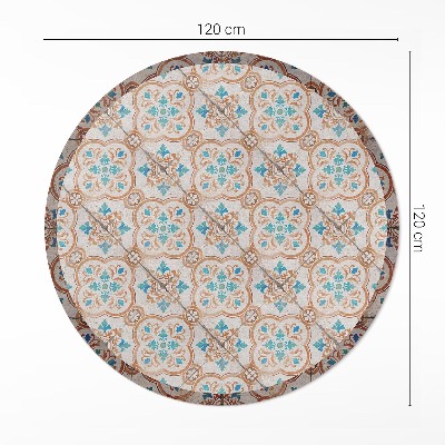 Runder vinyl teppich läufer Antike Muster schönes Mosaik