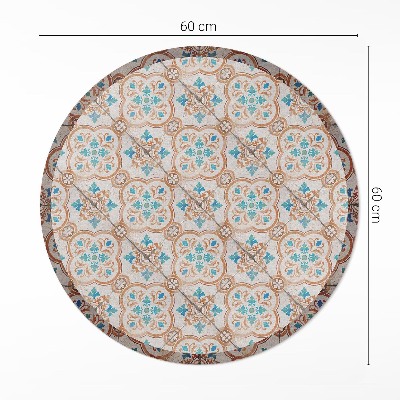 Runder vinyl teppich läufer Antike Muster schönes Mosaik