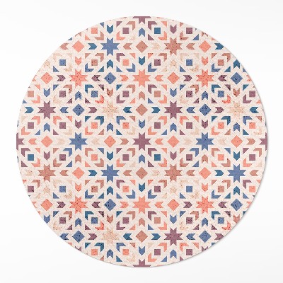 Runder vinyl teppich läufer Pastellfarbene Sterne und Pfeile Vintage-Muster