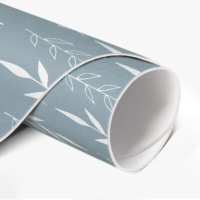 Runder pvc teppich Minimalistische Illustration von Zweigen und Blättern