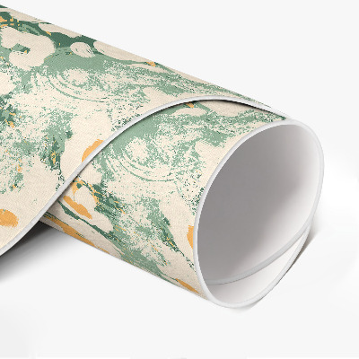 Runder vinyl teppich Wildblumenwiese gemalte Blumen Abstraktion