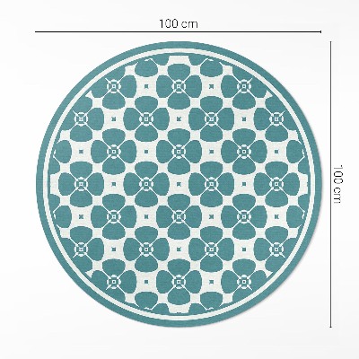 Runder pvc teppich Florales Kachelmuster