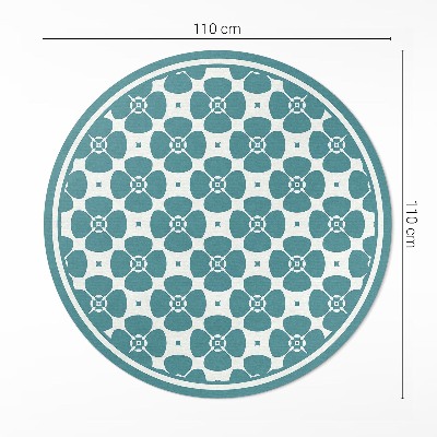 Runder pvc teppich Florales Kachelmuster