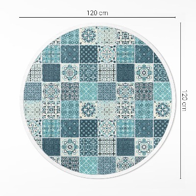 Runder teppich auf pvc Gemusterte dekorative Mosaikfliesen