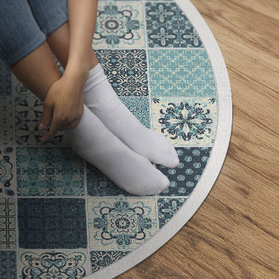 Runder teppich auf pvc Gemusterte dekorative Mosaikfliesen