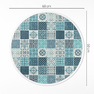 Runder teppich auf pvc Gemusterte dekorative Mosaikfliesen