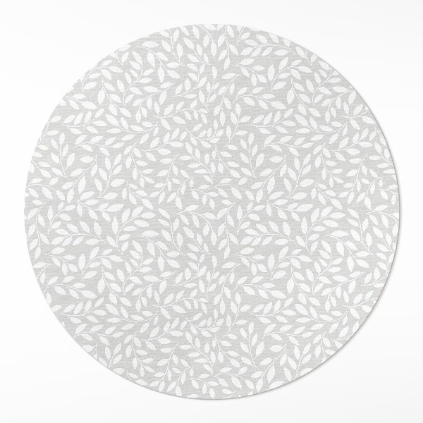Runder teppich pvc Winzige Zweige Boho-Stil zart